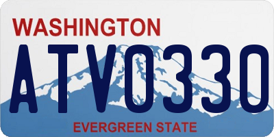 WA license plate ATV0330