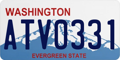 WA license plate ATV0331