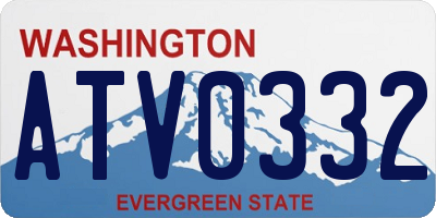 WA license plate ATV0332