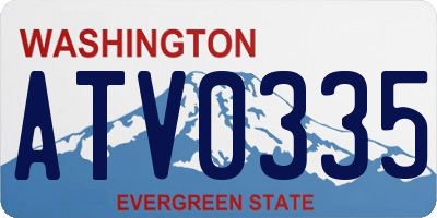 WA license plate ATV0335