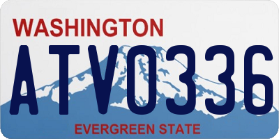 WA license plate ATV0336