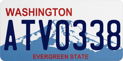 WA license plate ATV0338