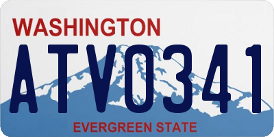 WA license plate ATV0341