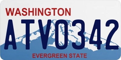 WA license plate ATV0342