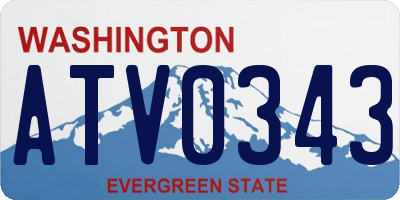 WA license plate ATV0343