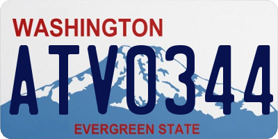 WA license plate ATV0344