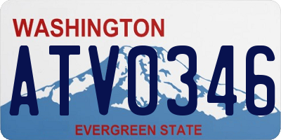 WA license plate ATV0346