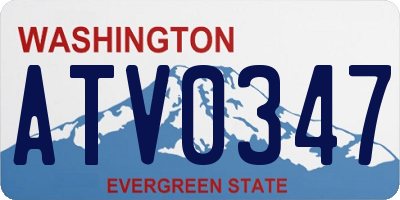 WA license plate ATV0347