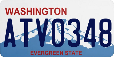 WA license plate ATV0348