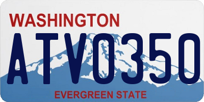 WA license plate ATV0350
