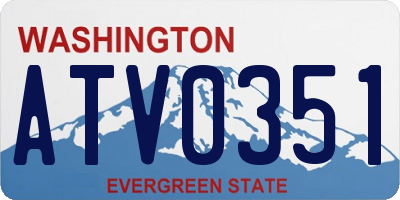 WA license plate ATV0351