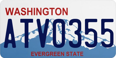 WA license plate ATV0355