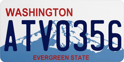 WA license plate ATV0356