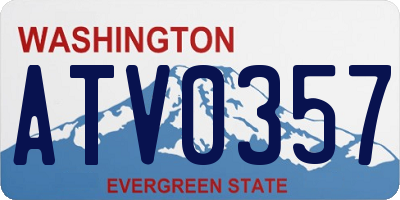 WA license plate ATV0357