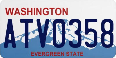 WA license plate ATV0358