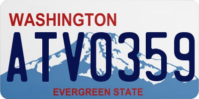 WA license plate ATV0359