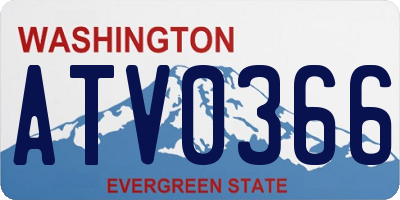 WA license plate ATV0366