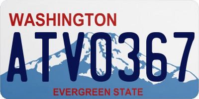 WA license plate ATV0367