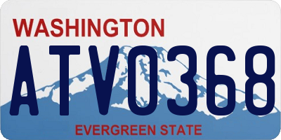 WA license plate ATV0368