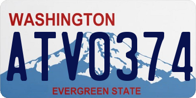 WA license plate ATV0374