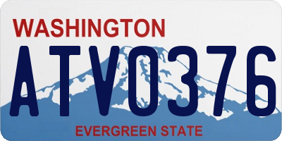 WA license plate ATV0376