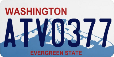 WA license plate ATV0377