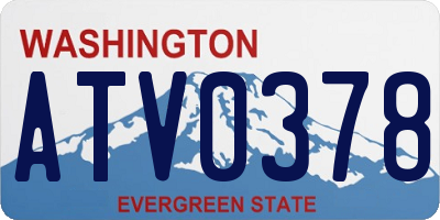 WA license plate ATV0378