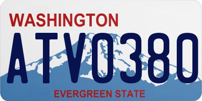 WA license plate ATV0380