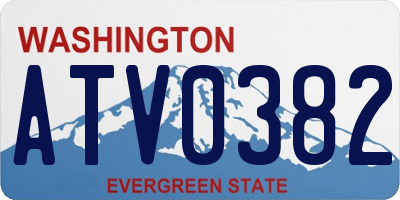 WA license plate ATV0382