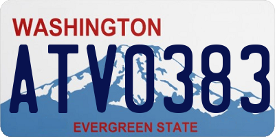 WA license plate ATV0383