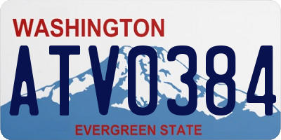 WA license plate ATV0384