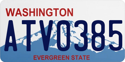 WA license plate ATV0385