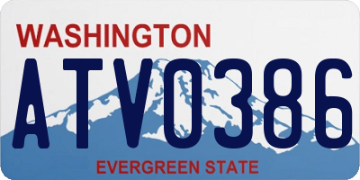 WA license plate ATV0386