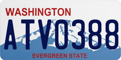 WA license plate ATV0388