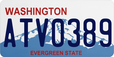 WA license plate ATV0389
