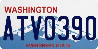 WA license plate ATV0390