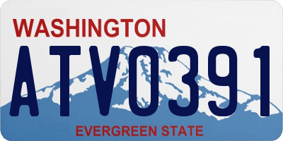 WA license plate ATV0391