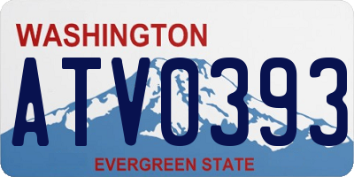 WA license plate ATV0393