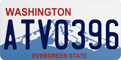 WA license plate ATV0396