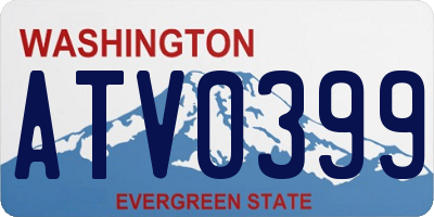 WA license plate ATV0399
