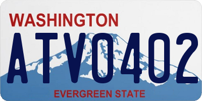 WA license plate ATV0402
