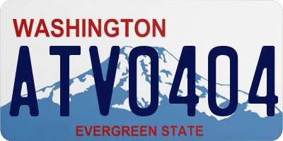 WA license plate ATV0404