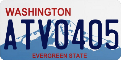 WA license plate ATV0405