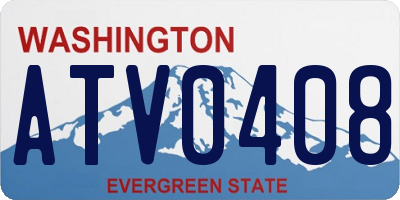 WA license plate ATV0408