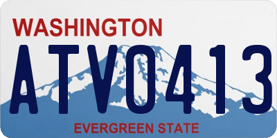 WA license plate ATV0413