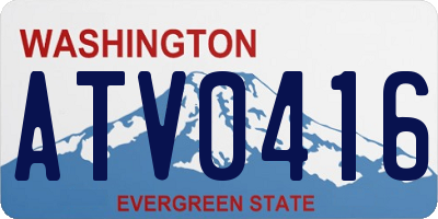 WA license plate ATV0416