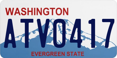 WA license plate ATV0417