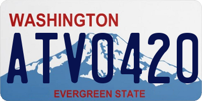WA license plate ATV0420