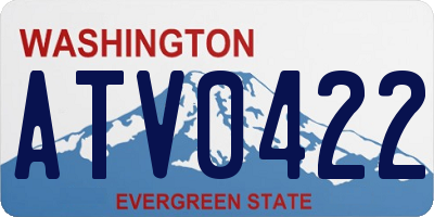 WA license plate ATV0422