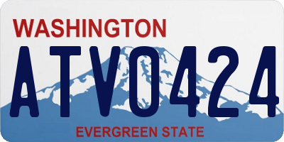 WA license plate ATV0424